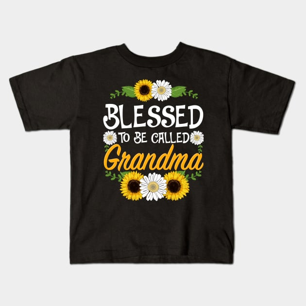 Grandma Shirt Blessed To Be Called Grandma Mother's Day Kids T-Shirt by Nikkyta